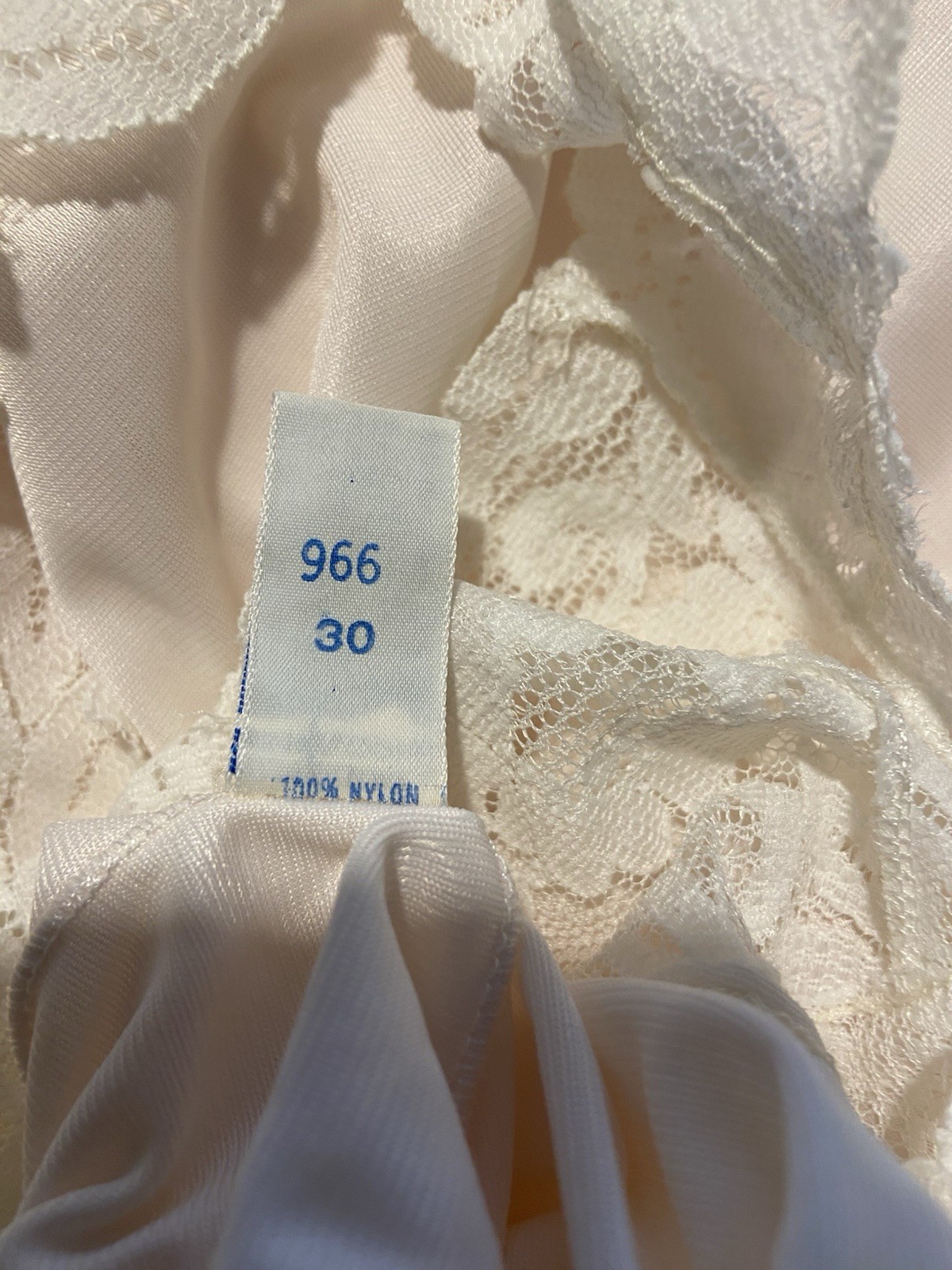 VTG Lingerie Glydons Slip Light Pink Robe White Set Fabric Covered Buttons ￼