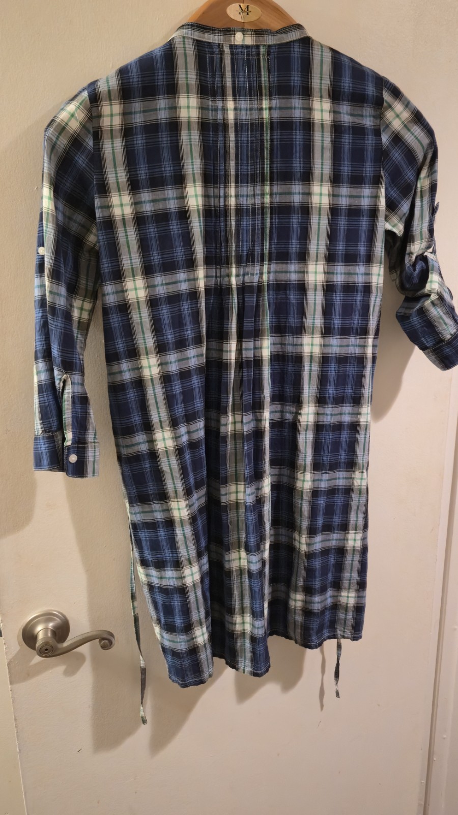 VTG 2009 Pink Victoria’s Secret Plaid Shirt Dress Tunic Embroidered Dog Logo S