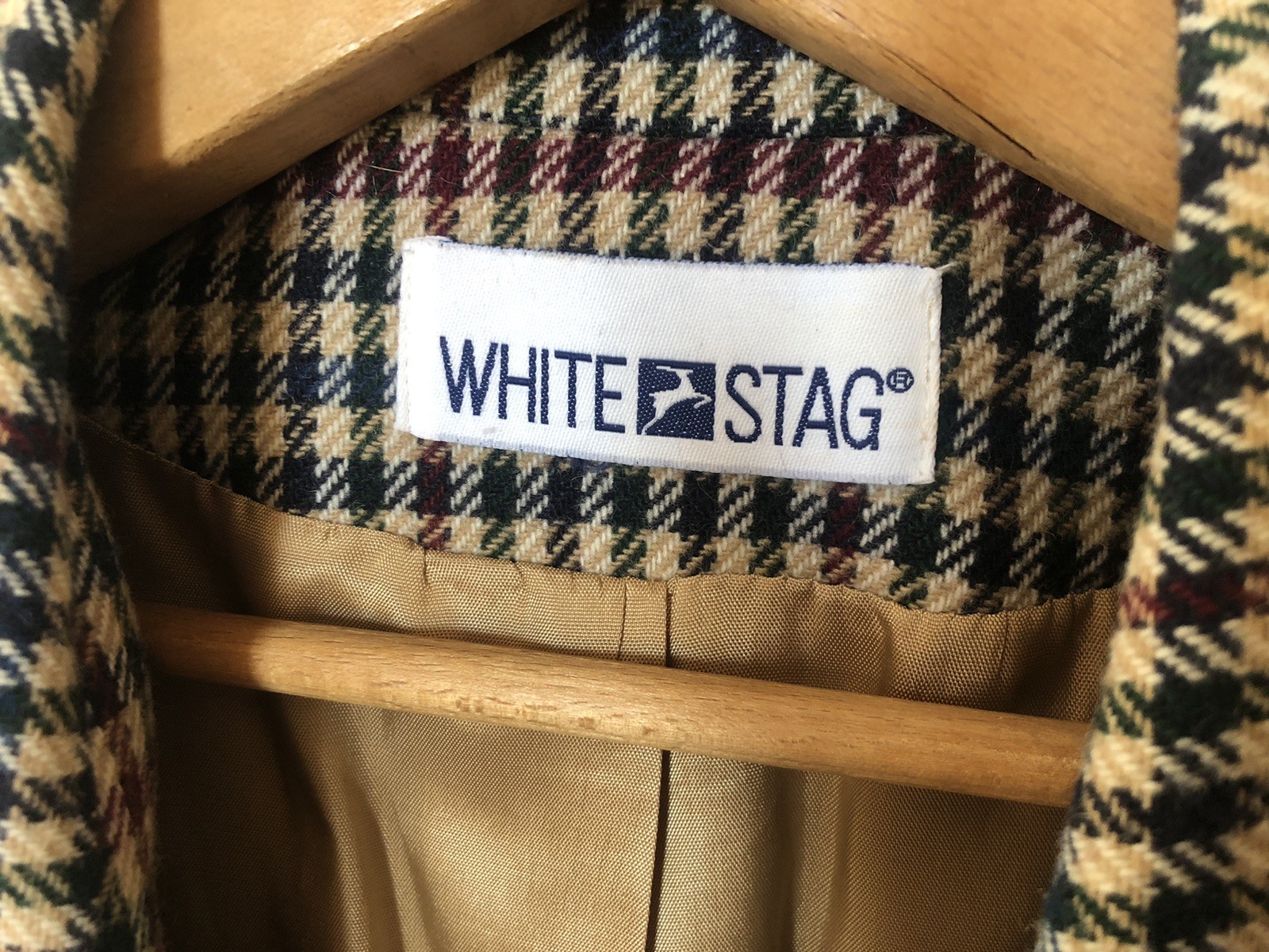 Vtg White Stag Womens 10 Multi Checked Blazer Pockets Lined Classic Preppy 90s
