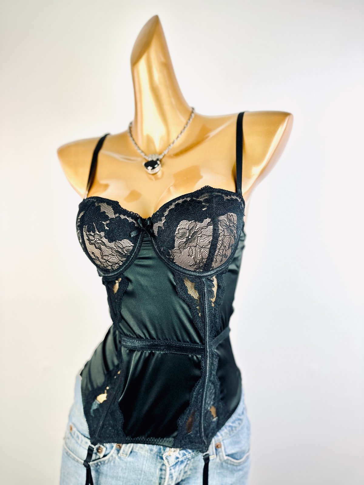Frederick’s of Hollywood goth bustier corset top lingerie