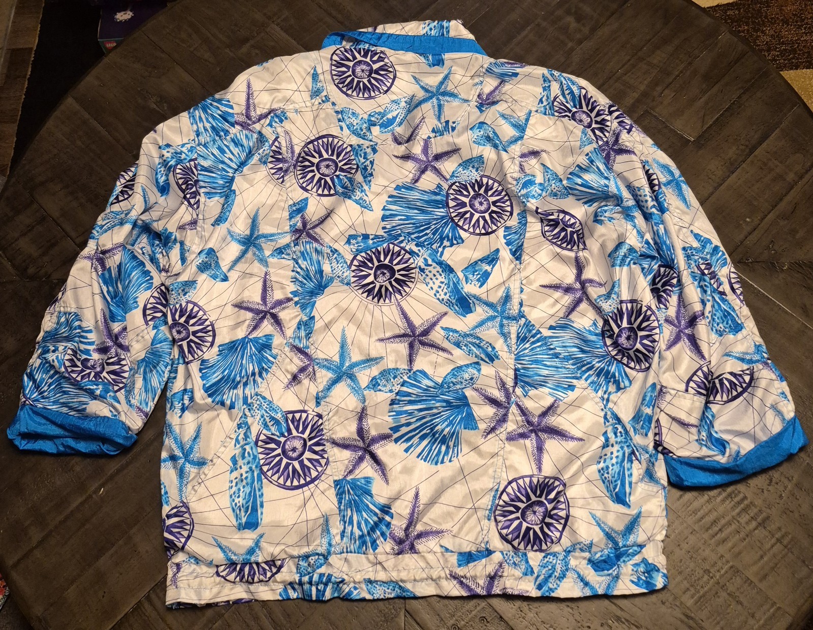 LAVON Vintage 80s 90s Cheerful Corp Teal Windbreaker Jacket Pants Large Starfish