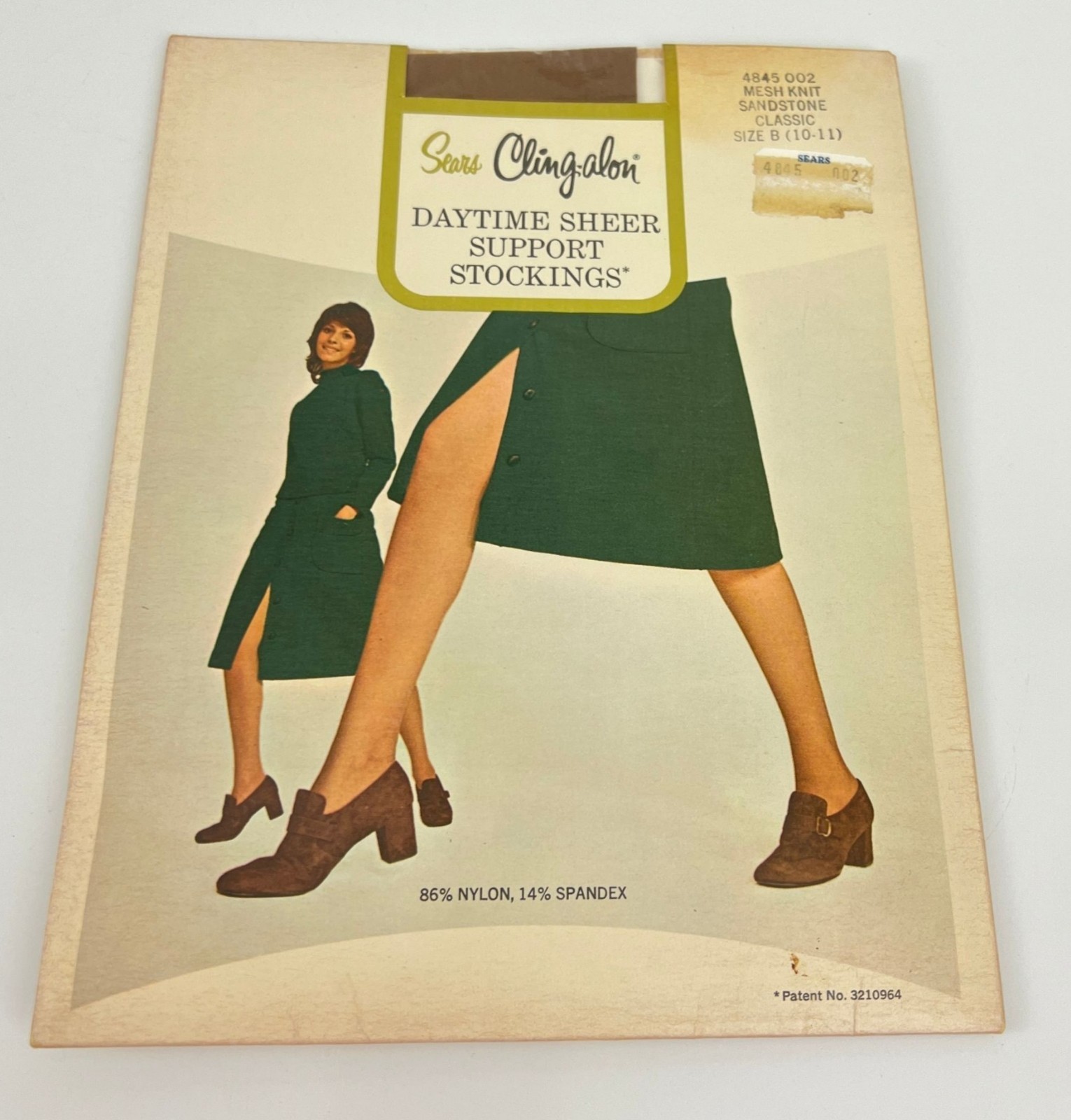 Vintage Sears Cling-alon Daytime Sheer Support Stockings Size B (10-11)