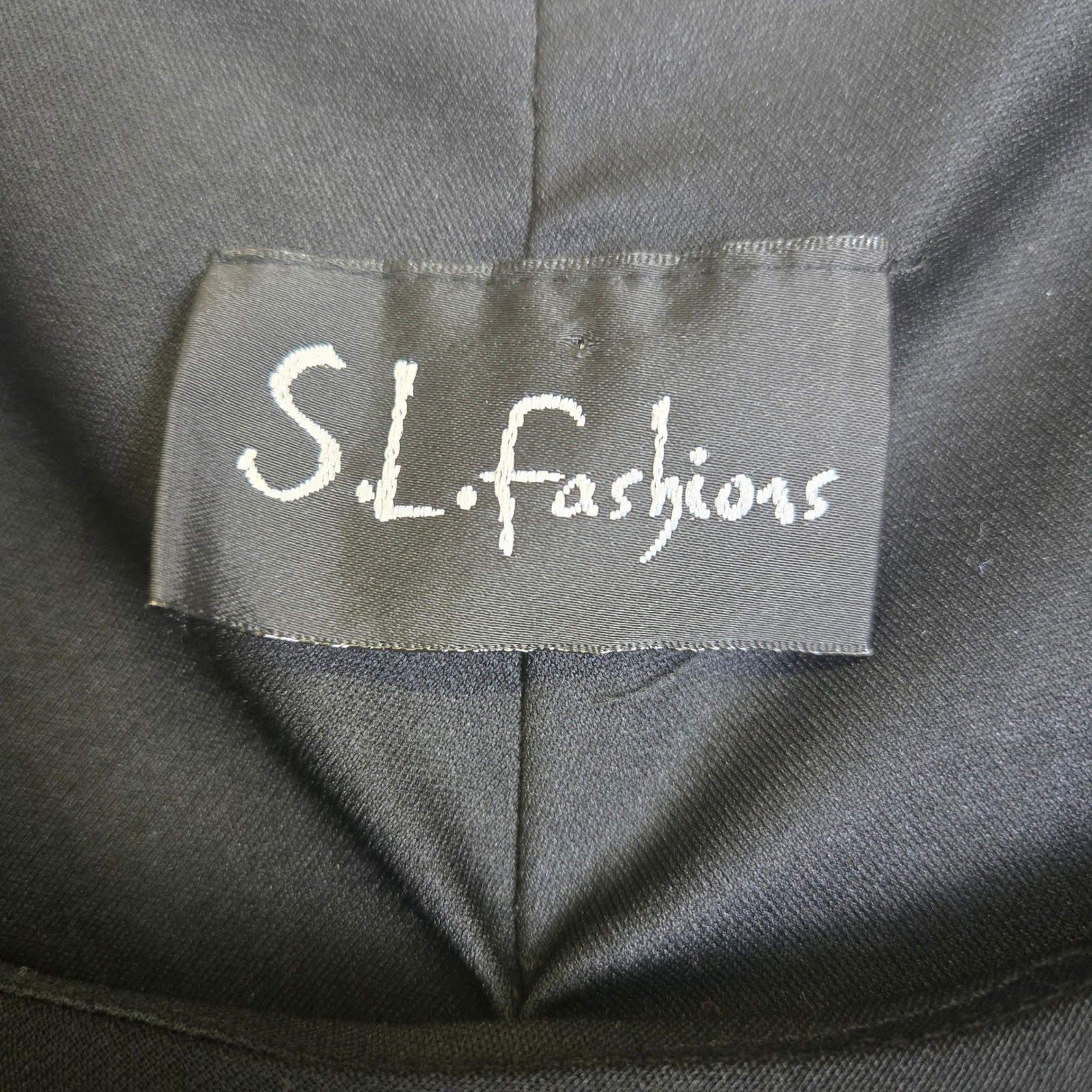 SL Fashions Evening Dress & Bolero Jacket Black Sequin Embellished 2 VTG READ