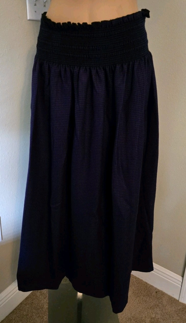 Vintage Cullinane Wool Midi Skirt Smocked High Waist Pleated Fits XS/S