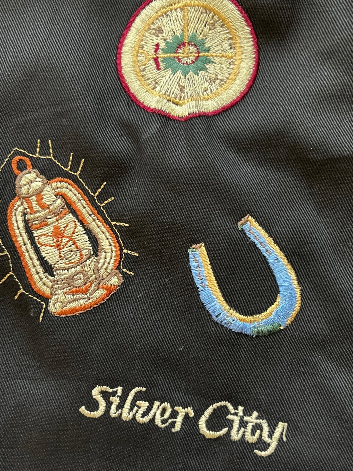 VINTAGE CAROL HORN WORKSHOP, WOMEN’S L, BLACK WESTERN HORSE THEME COTTON VEST
