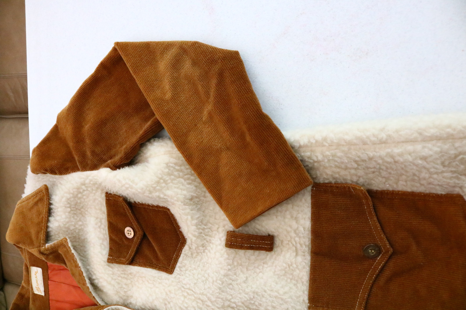 Vintage 1970s Bronson California Light Fuzzy Furry Jacket L / XL 40″ sz 13-14 LA