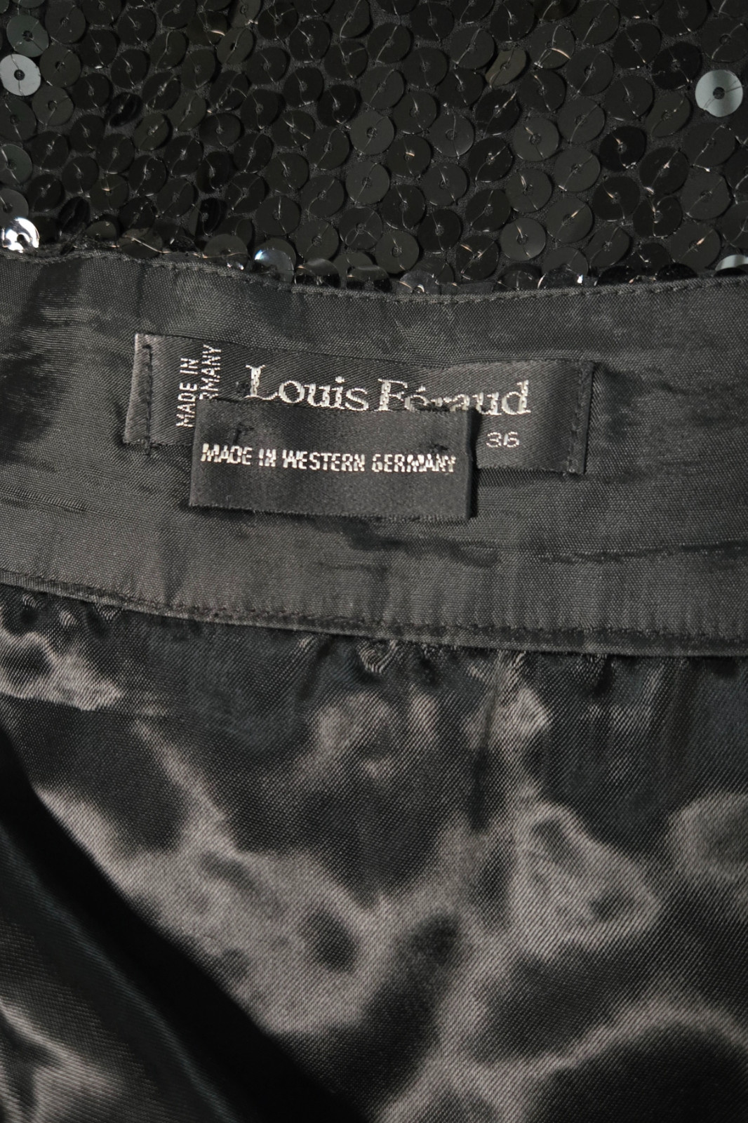 Vintage 1980s Louis Feraud Long Sequin Skirt w/Slit Made in West Germany – SZ 36