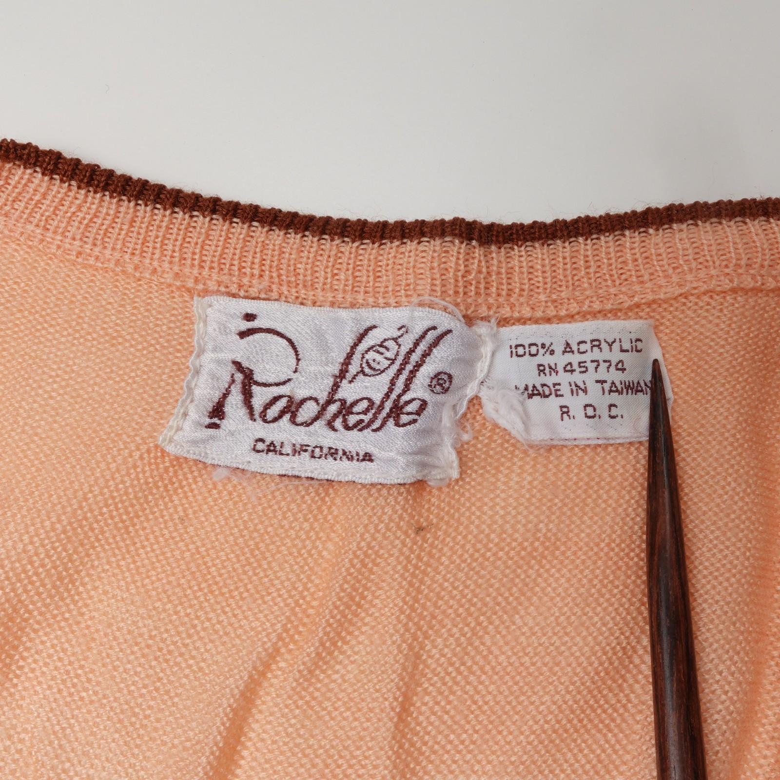 Vintage 60s 70s Rochelle California Dog Puppy Sweater Womens Medium Knit Embroid
