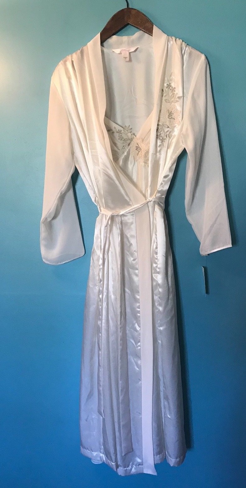 Blossom Intimates Nightgown Peignoir Bridal Size SM S Layla Sissy Second Skin
