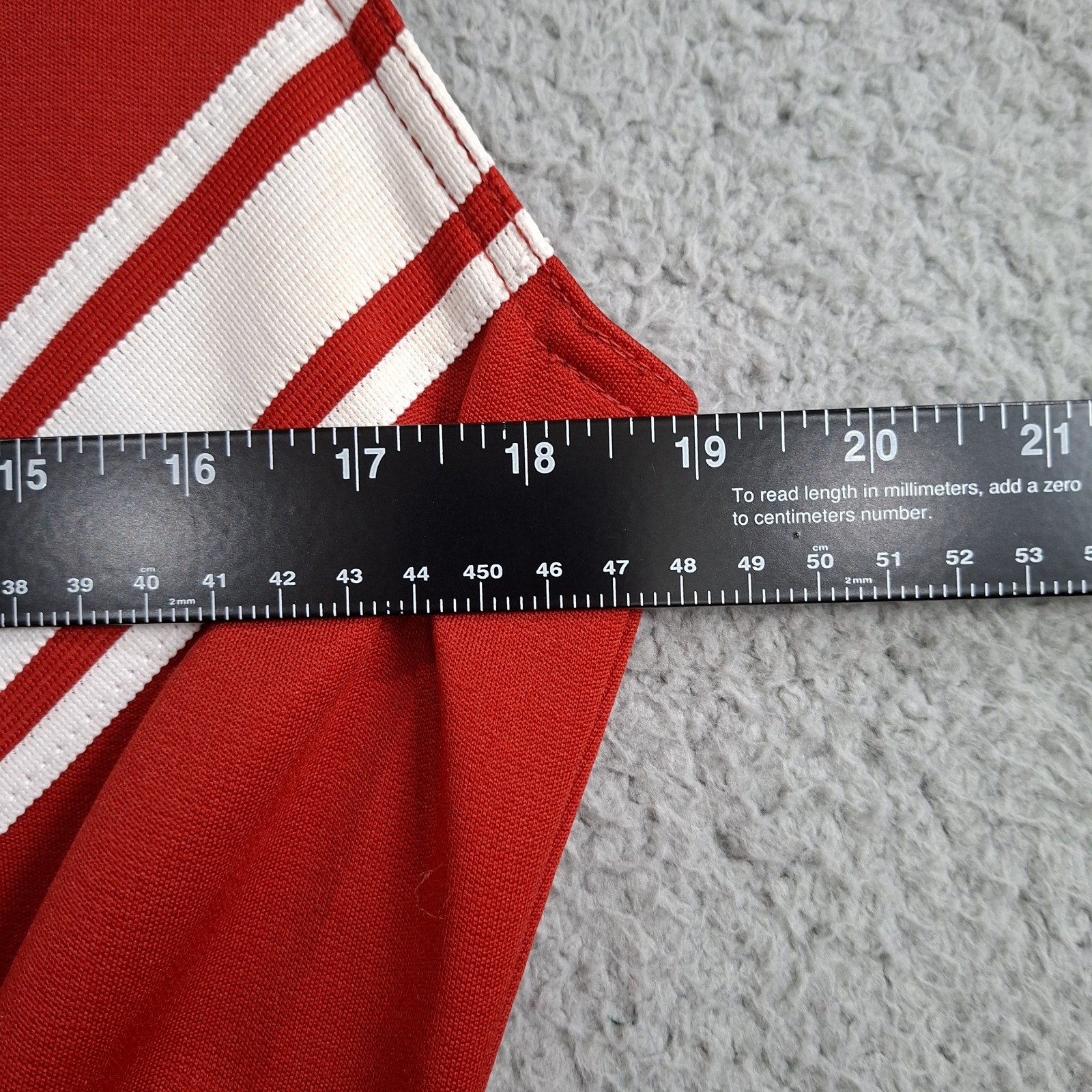 Vtg 60s 70s Cheerleading Dress 38R/9 Cosplay Majorette Red White Chevron Unlined