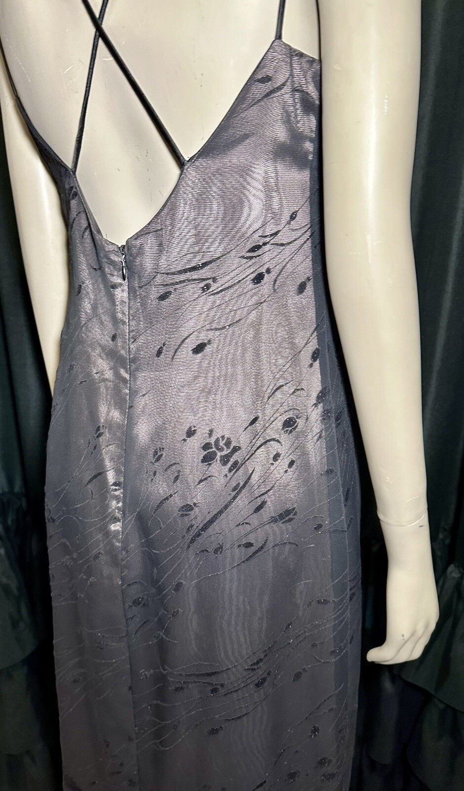 VTG Y2K Arianna By Rachel Kaye Black Mesh Overlay Whimsigoth Dress Sz 4