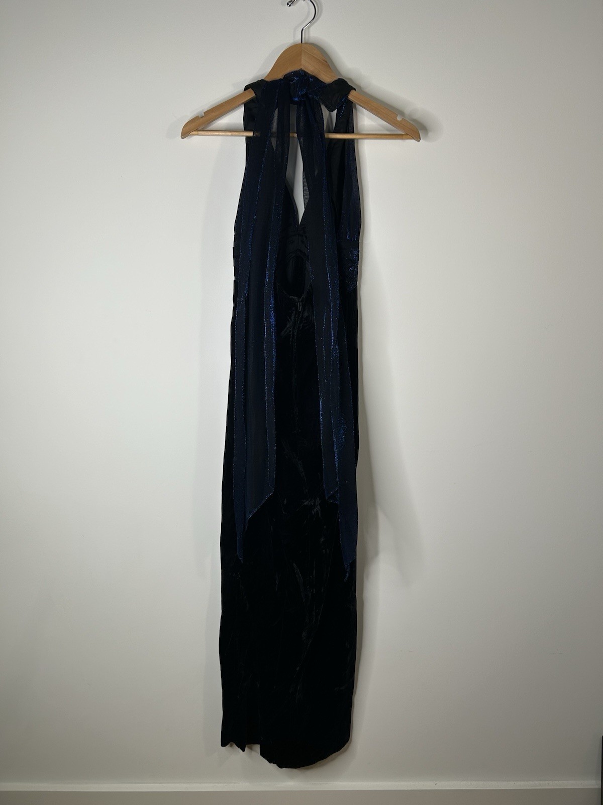 Vintage 1990’s Zum Zum Dress Women’s 5/6 Black Velvet Halter Gown Prom