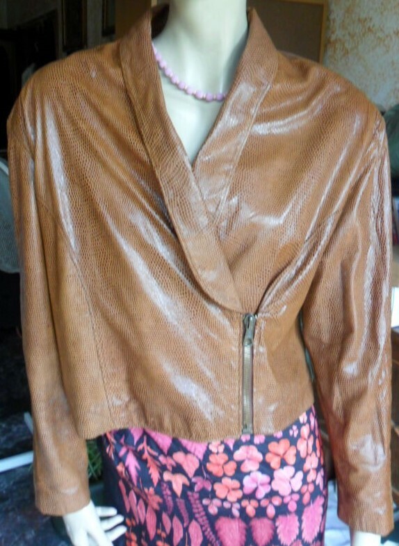 EL COWERO ORIGINAL VINTAGE 80’S GENUINE LEATHER JACKET/JACKET/NAIL size 46