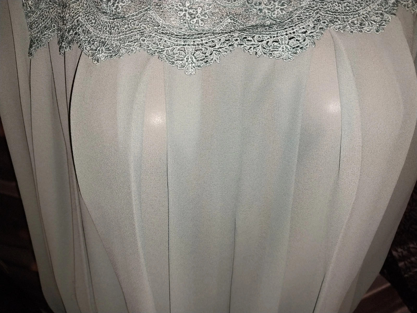 VTG Chez Ethel Cain Esque Pleats Opaque PleatS Grunge Babydoll Flare Embrd Dress