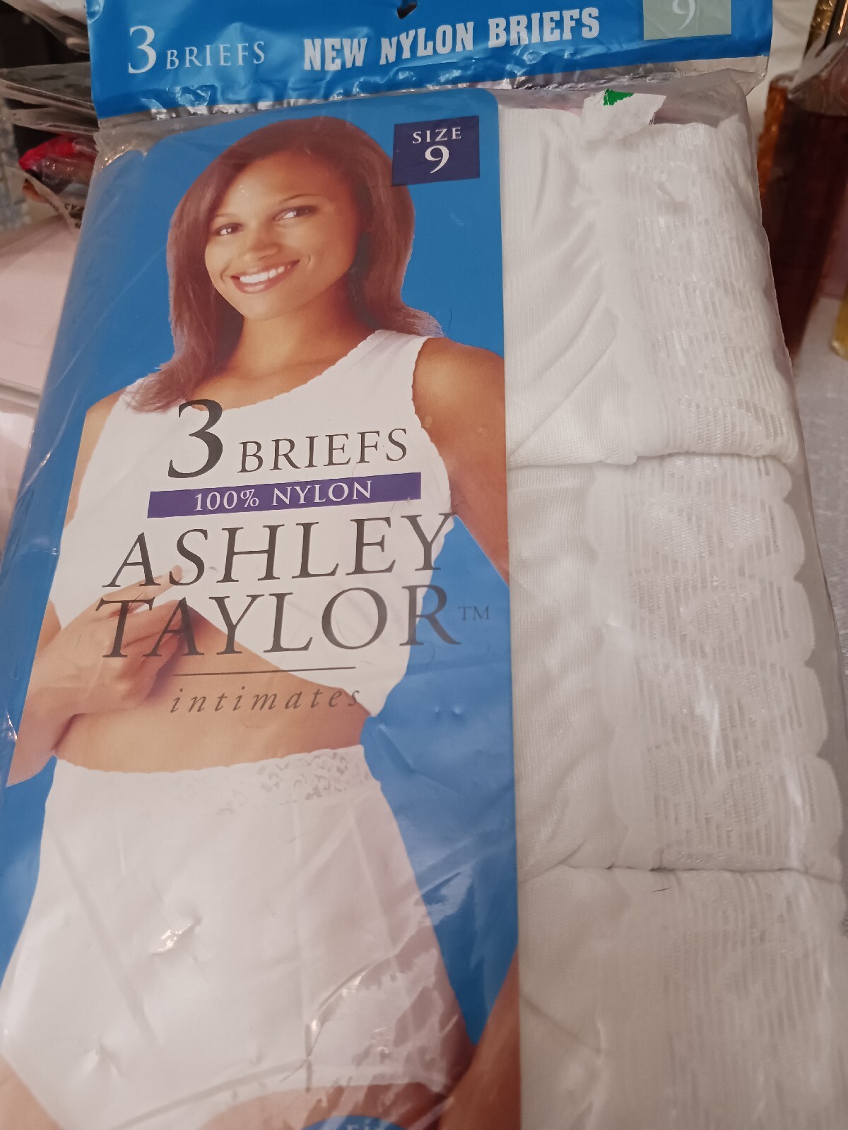 Vintage Ashley Taylor Nylon Sissy Pantie White Lace Waistband XX-Large 9
