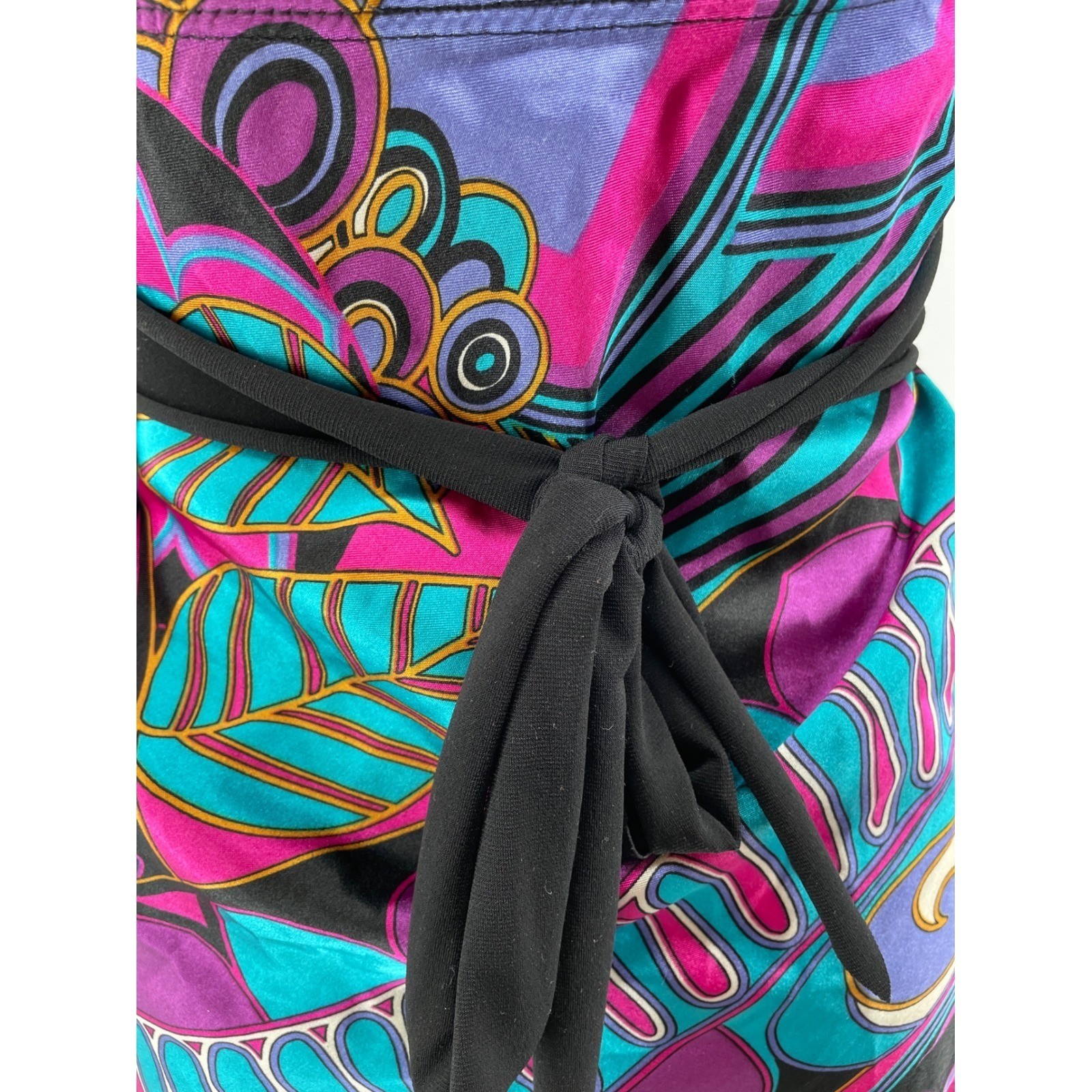 Vintage Halter Top Women Large Y2K Psychedelic Hippie Retro Festival