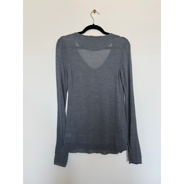 Vintage Marc by Marc Jacobs Sheer Silk Henley Top | Size Medium | Y2K Long Slv