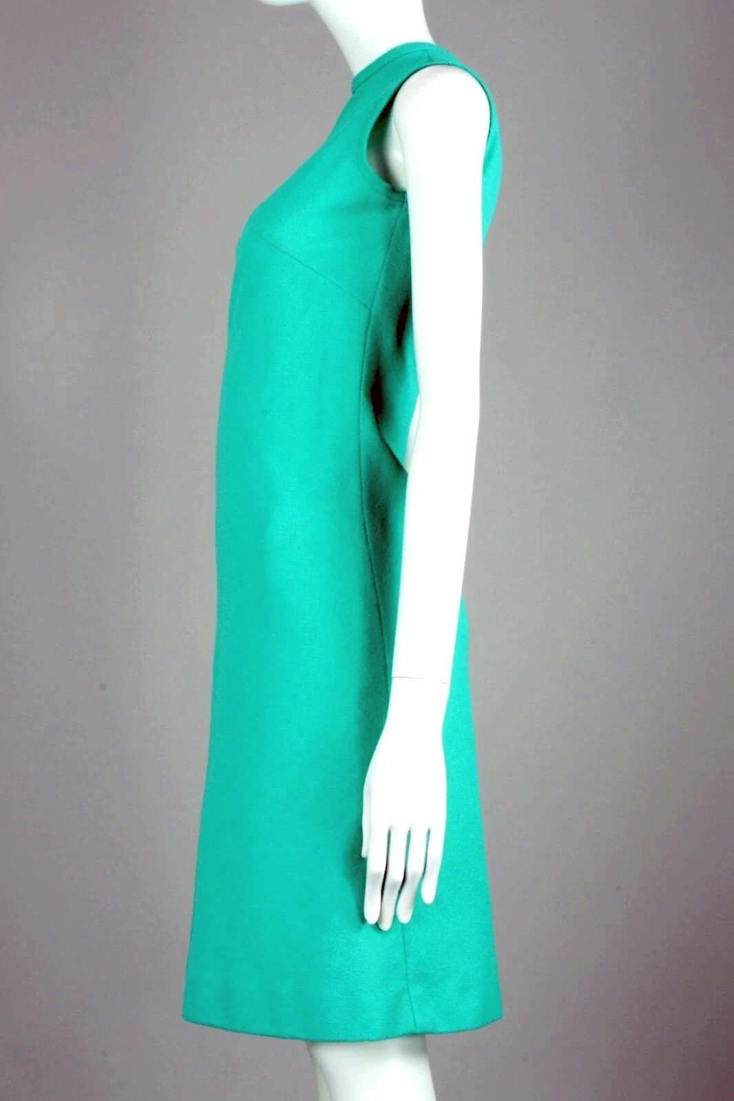 M Vintage 1960s Montgomery Ward Turquoise Dress + Jacket Set Mid Century MCM 60s