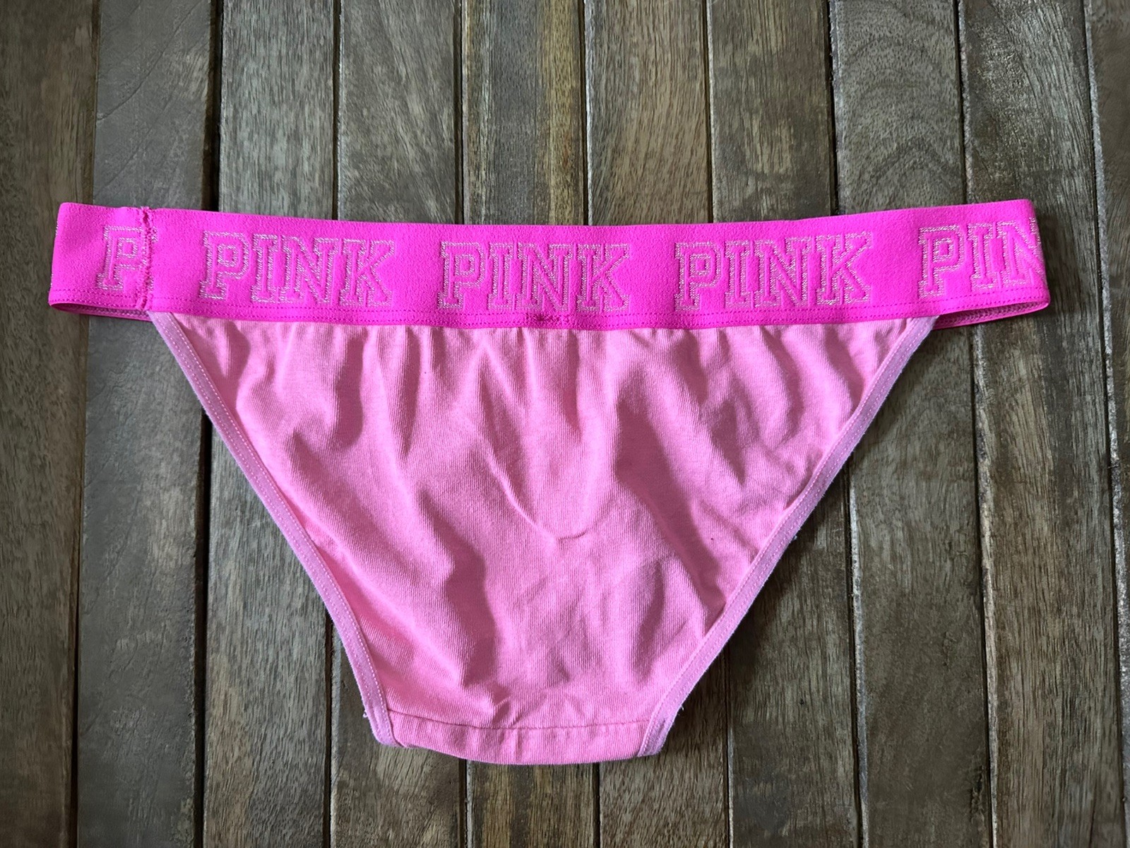 Vtg Pink Victoria’s Secret M High Cut Bikini Panty Panties