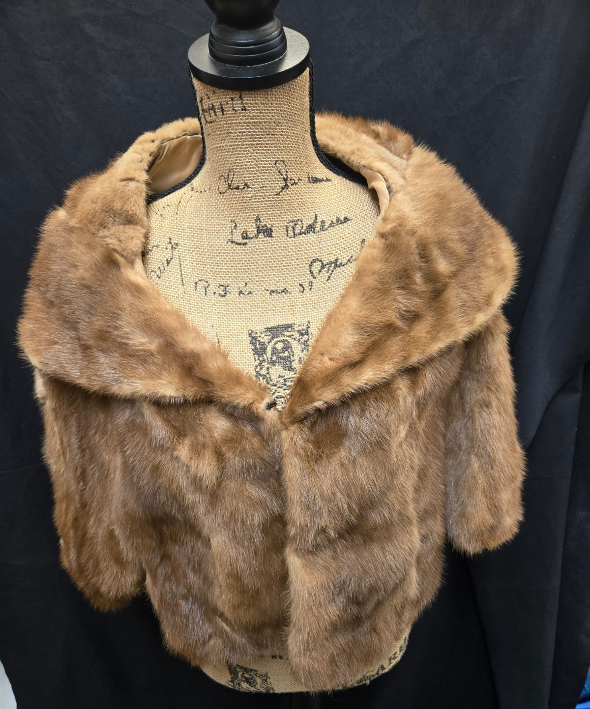 Vintage Mink Stole Cape 1930s-40s w/ POCKETS!