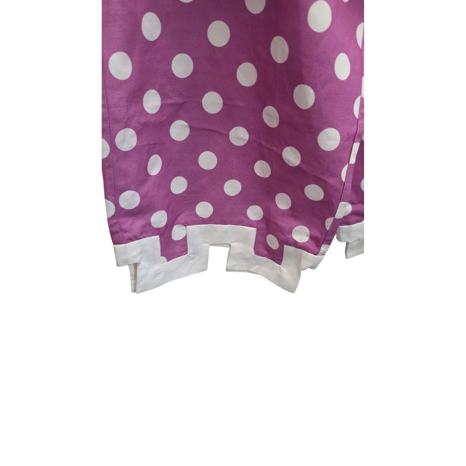Tyler Böe Linen Cotton Polka Dot 2 Piece Set Womens 10 Vest Wide Leg Pants Pink