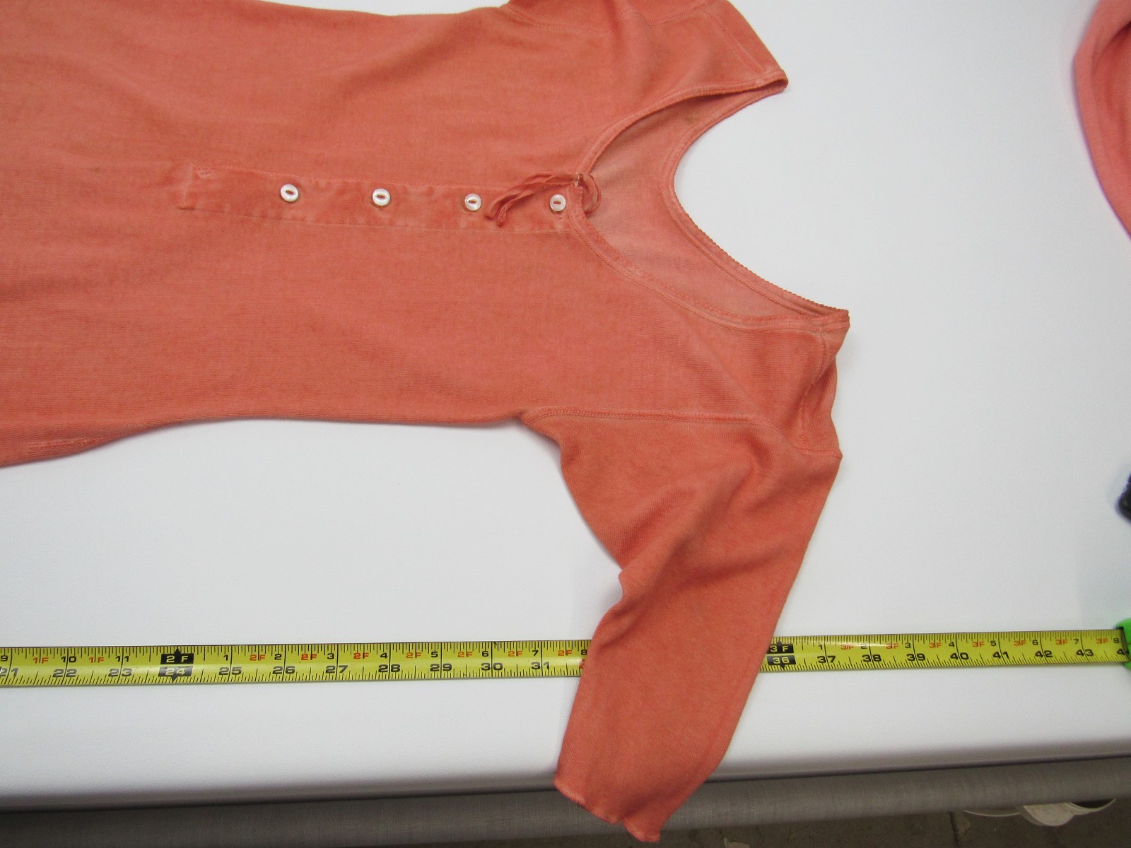 Vintage Union Suit Undergarment Pink Coral Antique One Piece Lot