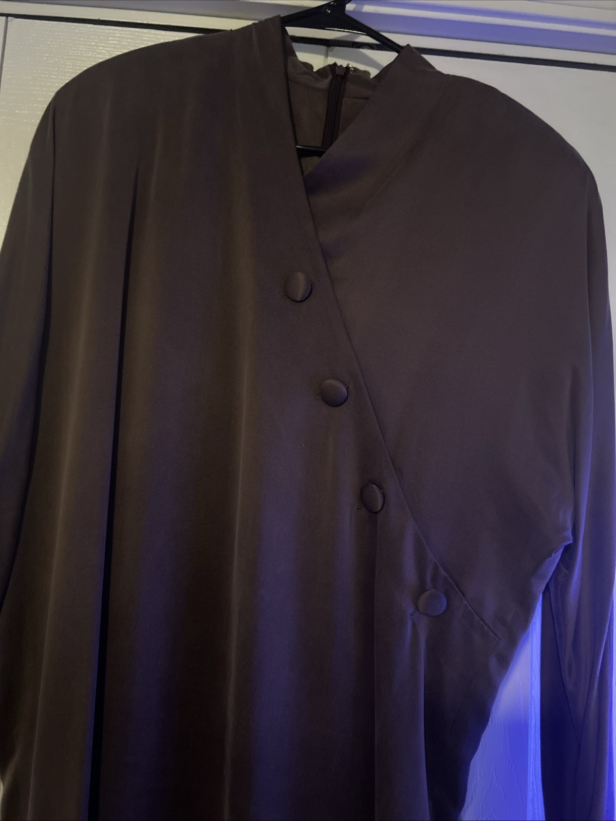 VTG Papell Too Silk Crepe Minimalist Cocoon Dress 90s Art To Wear Size 14