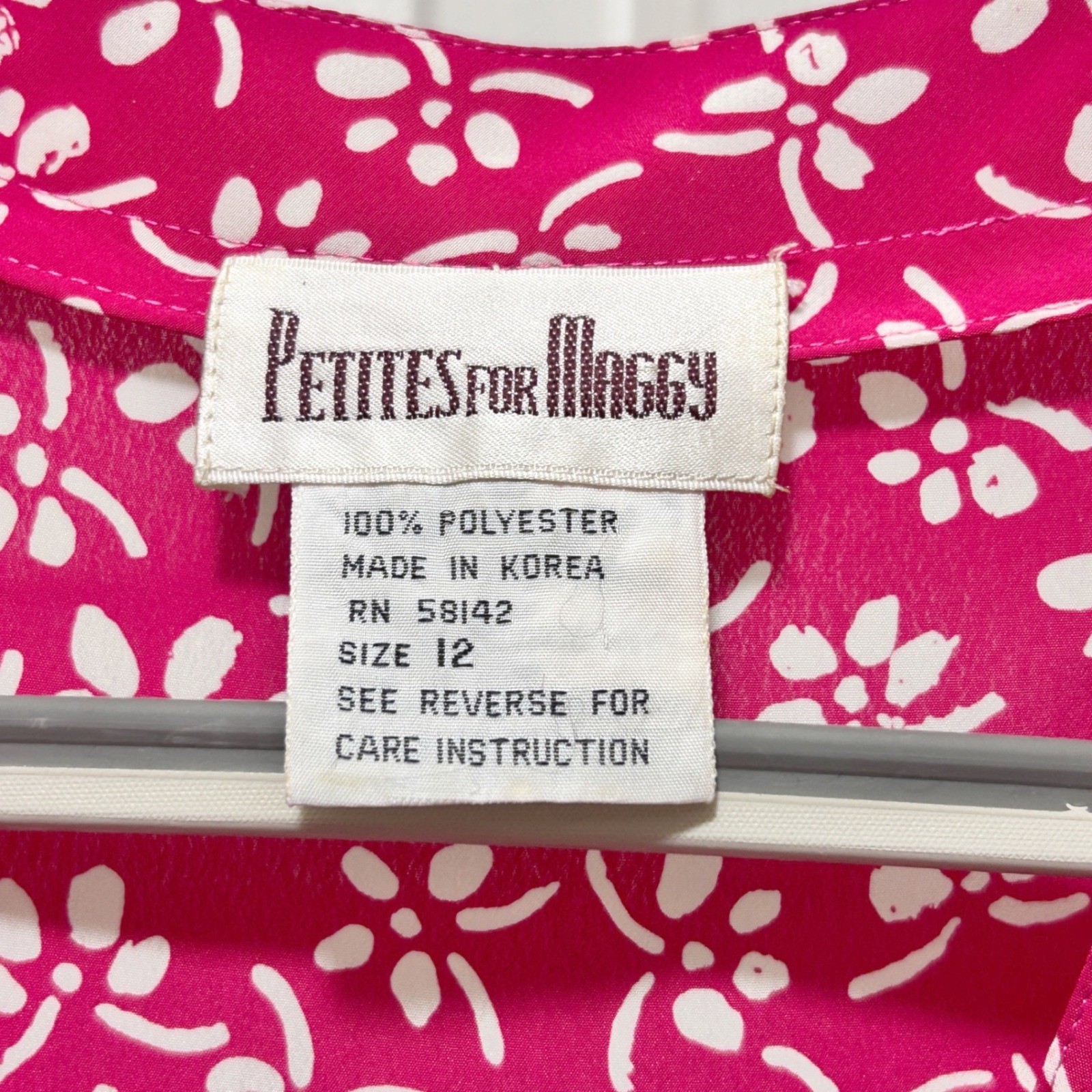 Wms Vintage 90s Midi Dress Pink Floral Faux Wrap Cottagecore Petites for Maggy