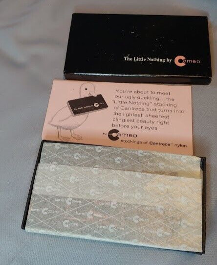 Cameo The Little Nothing bur-mil Cantrece Nylon Stockings 8 1/2-9 1970s Vintage