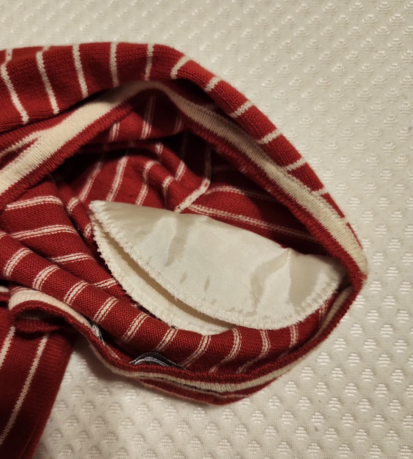 Vintage Geoffrey Beene Sportswear 100% Cotton M Knit Blouse Red White Stripe…