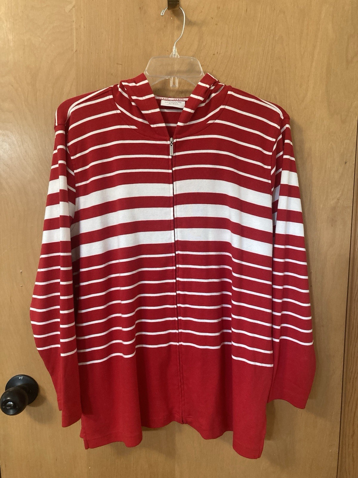 VTG 80s/90s Liz Claiborne Woman By Elisabeth, 2X Hoodie Zip Light Jacket