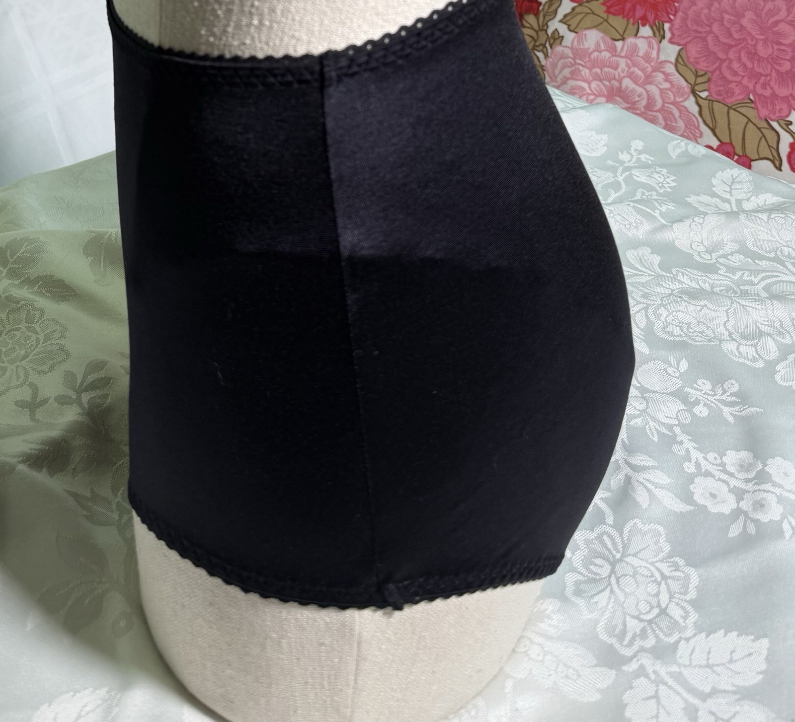Vtg Y2K Vassarette Bra Satin Scroll & Vanity Fair Panty Brief Set 7 L Black 38C