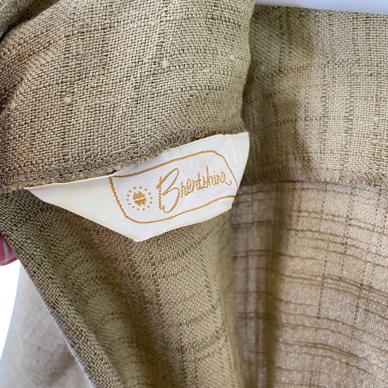1970s Natural Linen Look Wiggle Dress – Brentshire Linen-Look Minimalist Retro