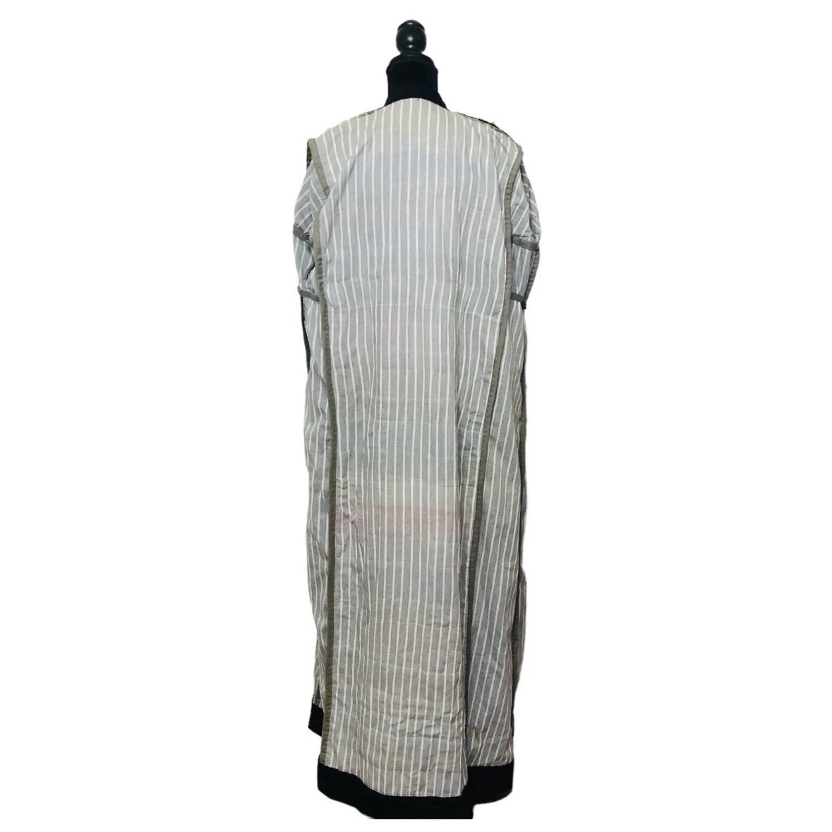 Vintage 60s 70s Velvet Patchwork Duster Jacket Long Maxi Coat Large / XL