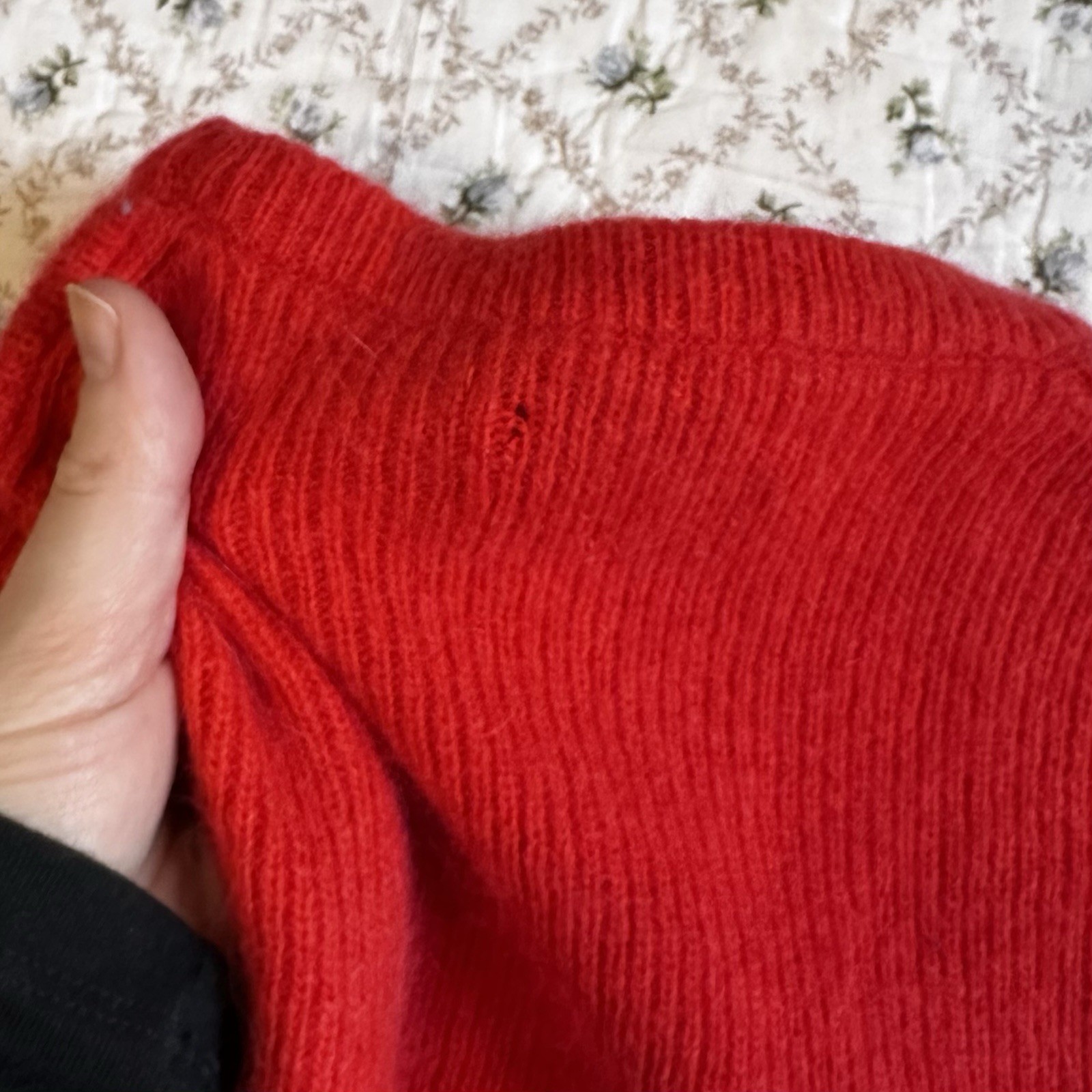 Vintage 60s 70s Orange Stanley blacker Tunic Sweater Vest Wool Angora Womens L