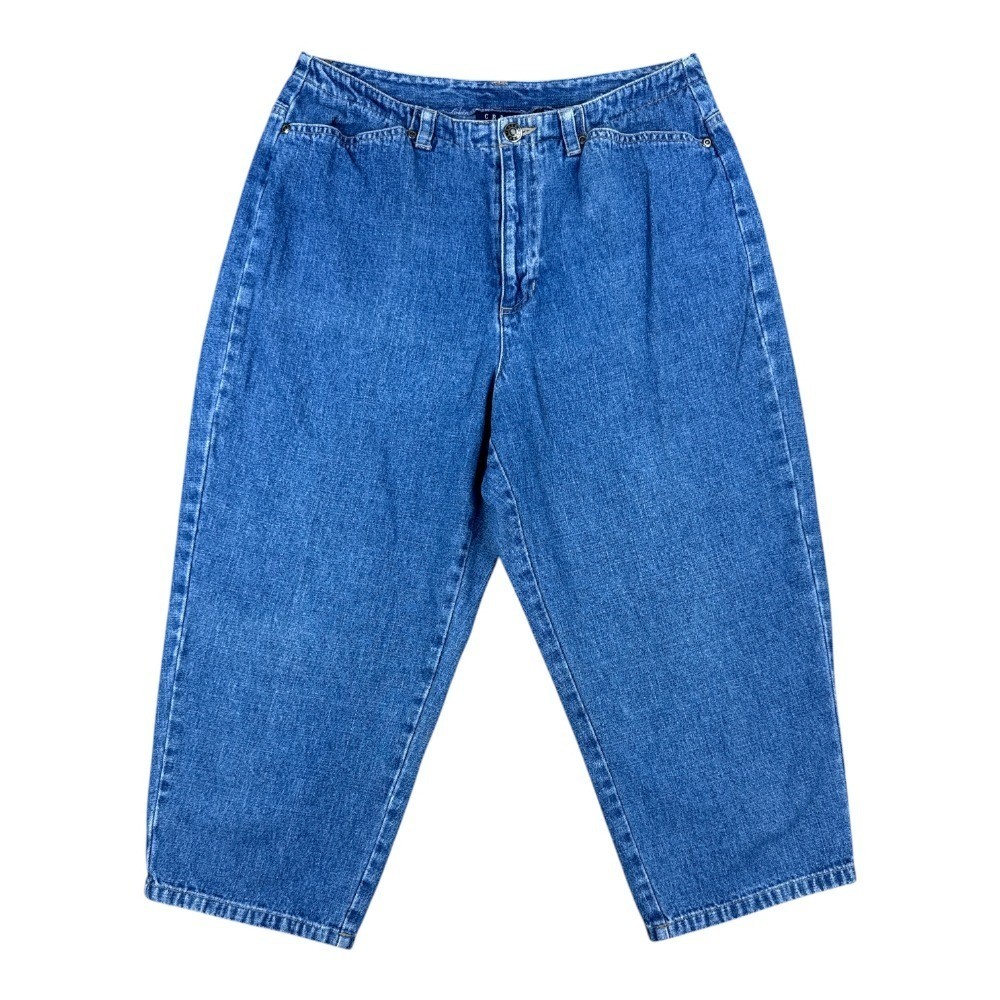 Crazy Horse Liz Claiborne Vintage Cropped Capri Jeans Blue High Rise Cotton 10