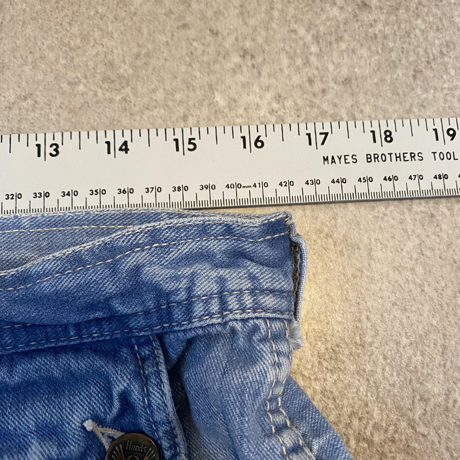 Vintage 80s Hands Off Flare Bell Bottom Jeans 33 X 30 True Vintage Boho Indie