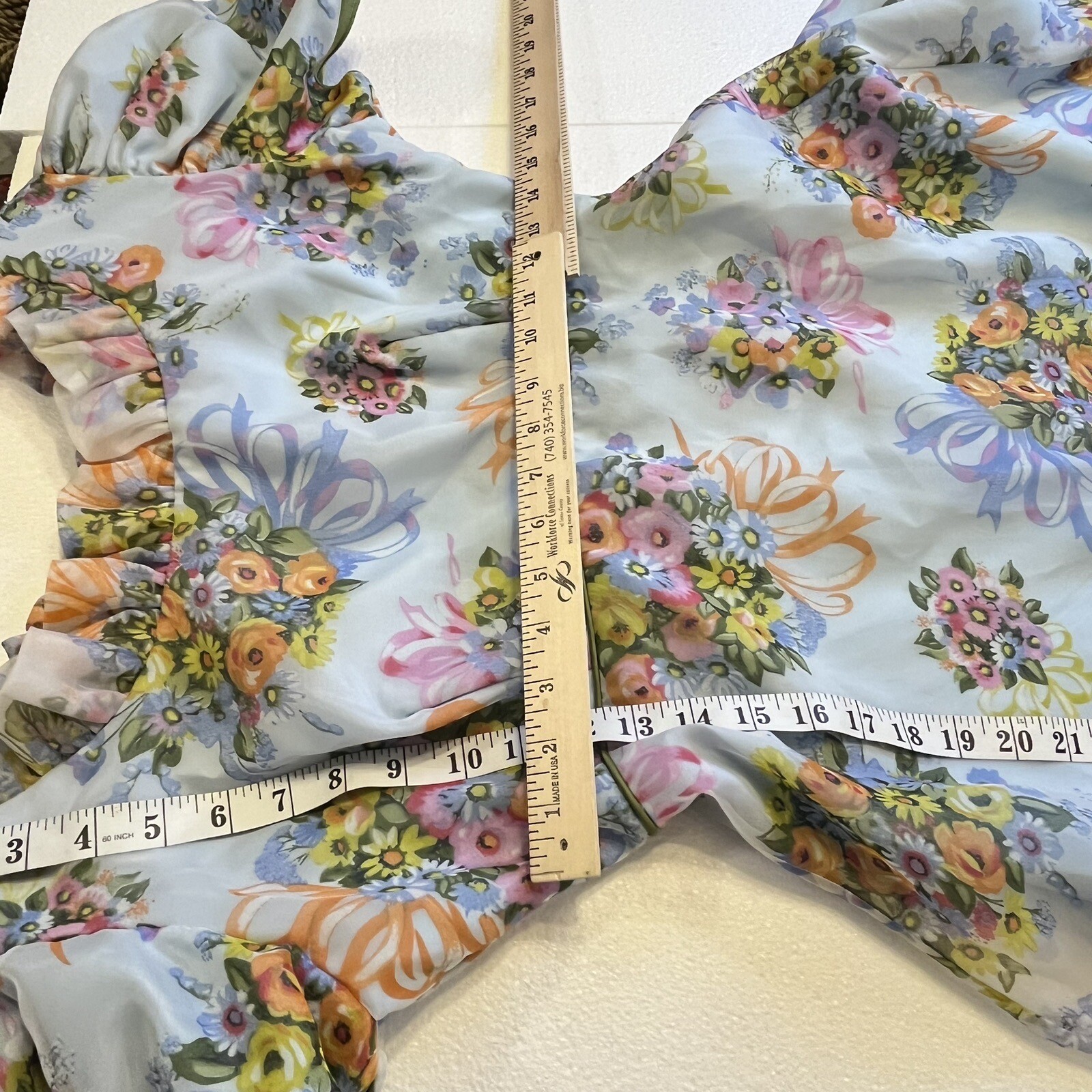 ABC ANGELAIR BY MONIKA Floral Vtg Dress Small Medium Pre 1963 See Measurements
