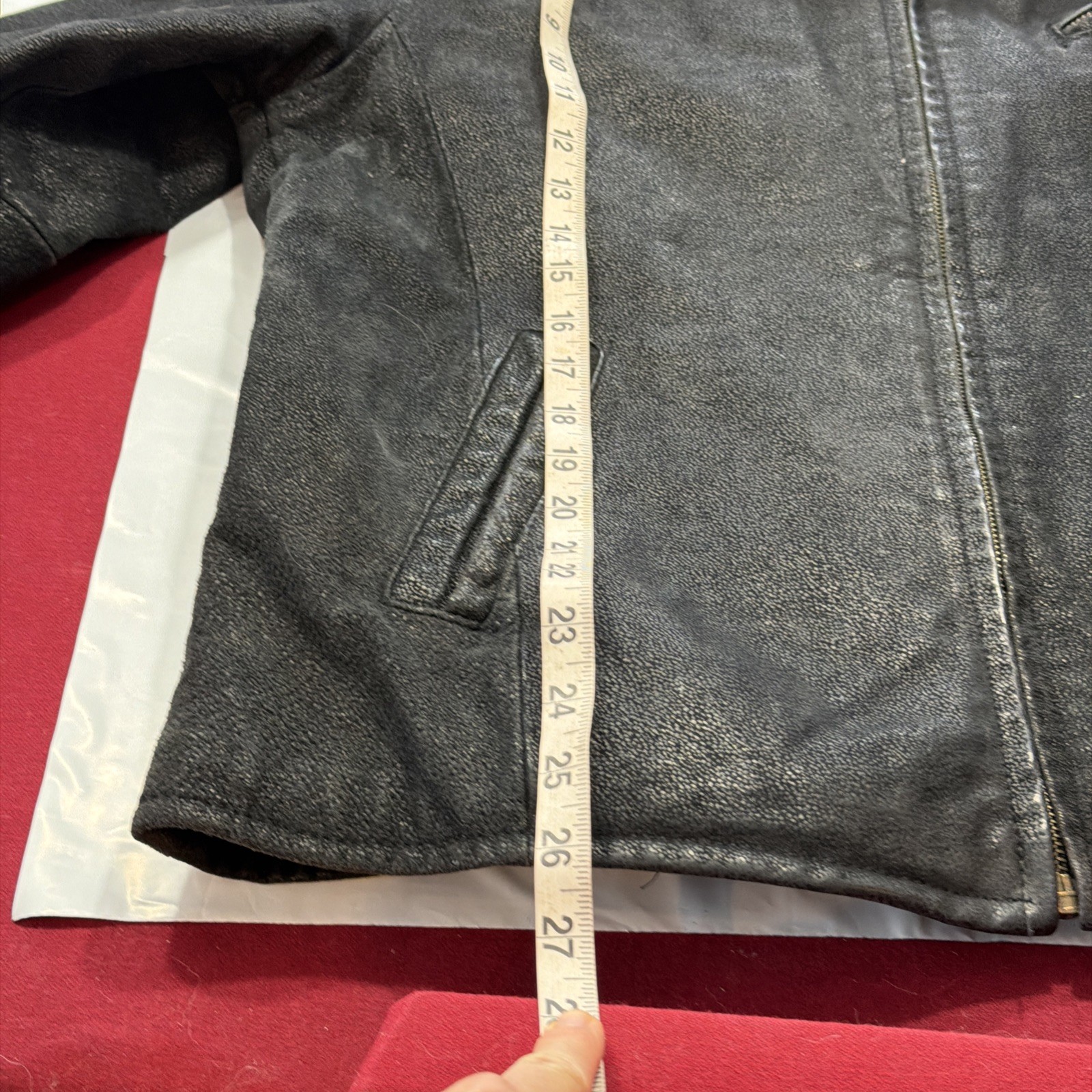 90s Kathy Ireland Black SUEDE Leather Zip Up Moto Biker Jacket Pockets Women’s L