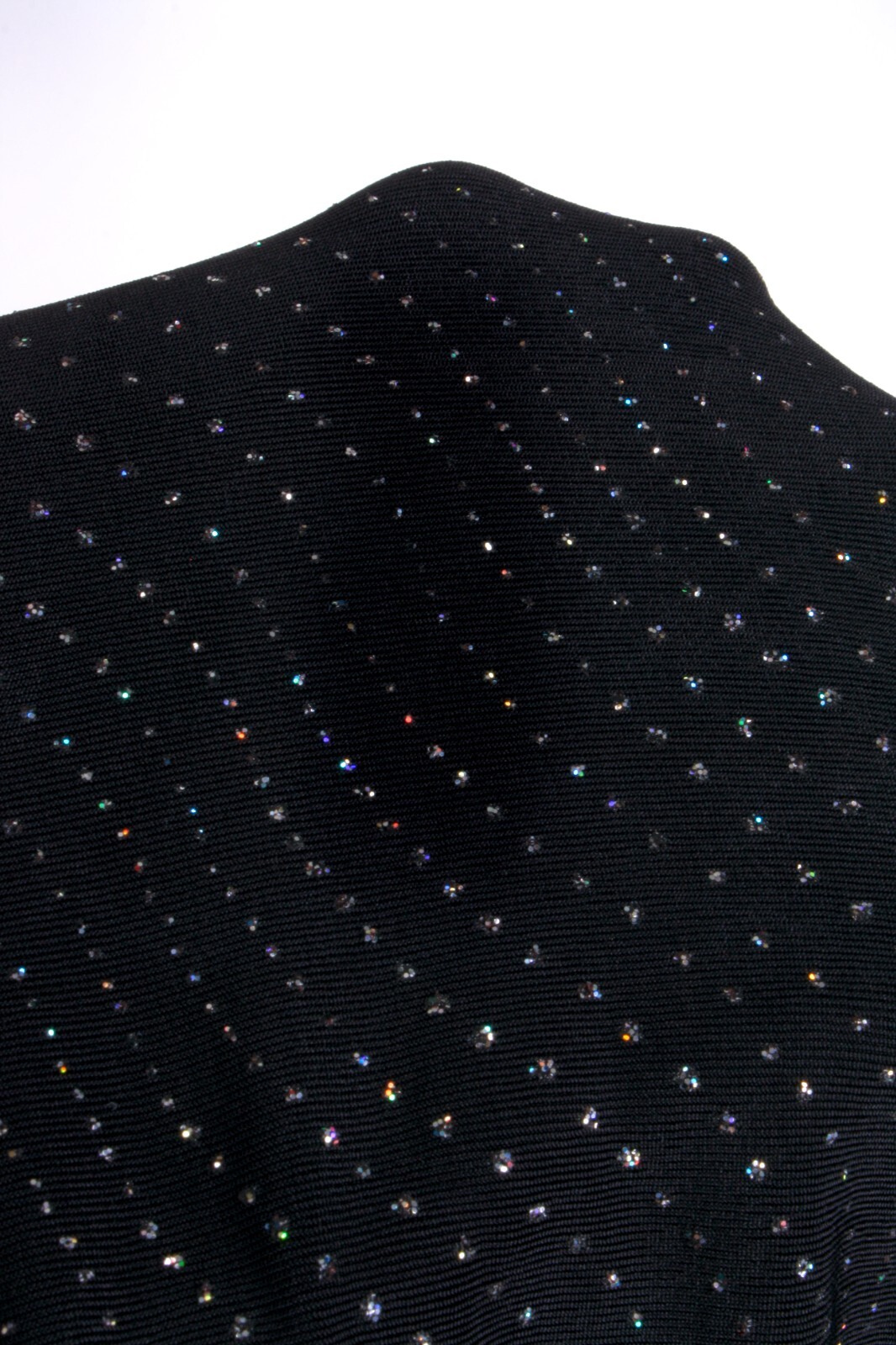 S Vintage 1990s ULTIMATE Blues Black Rainbow Glitter Mini Party Dress 80s 90s