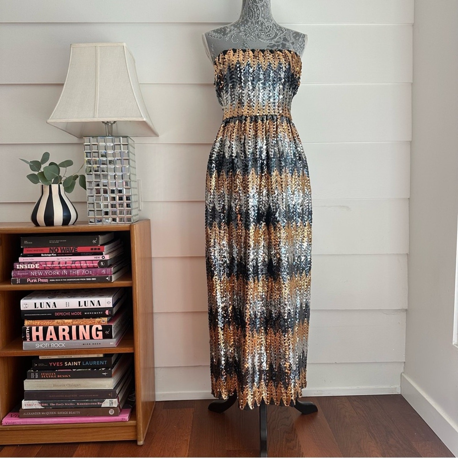 Vintage Sequin Dress Vintage Gown Special Occasion Bridal Wedding Party Dress