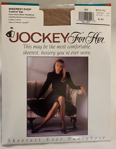 Vintage 1991 Jockey For Her SheerestEver Pantyhose Control Top NOS M/T Choice