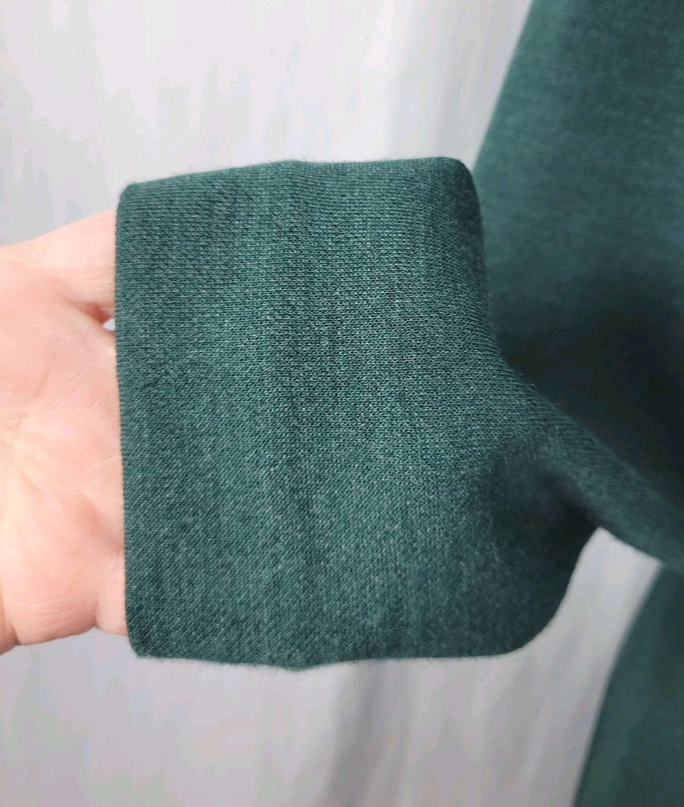 Vintage Tanner Green Wool Blend Blouson Dress w Elastic Waist Size 14