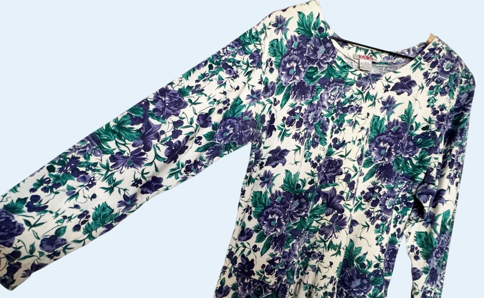 Vintage FADS 80s / 90s Floral Cottage Granny Dress Size Medium