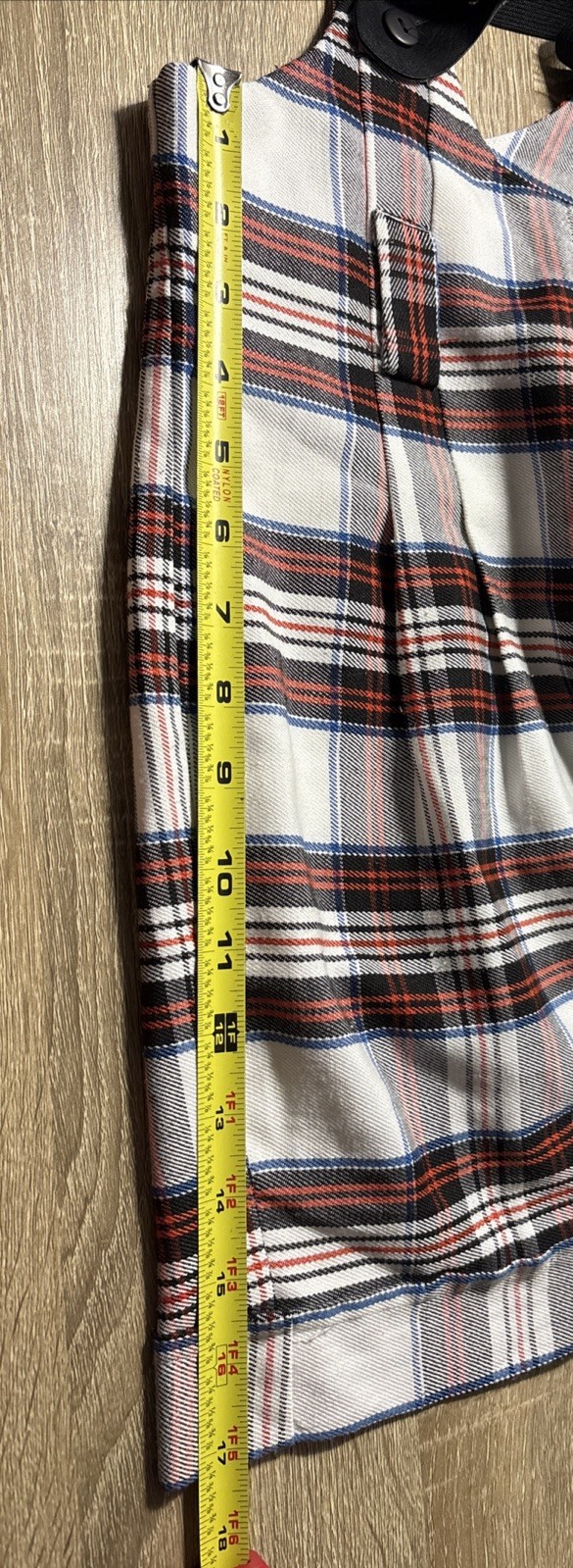 Vintage 90s SOSTANZA Plaid Pleated Romper W/Suspenders Tartan Pattern Sz 9