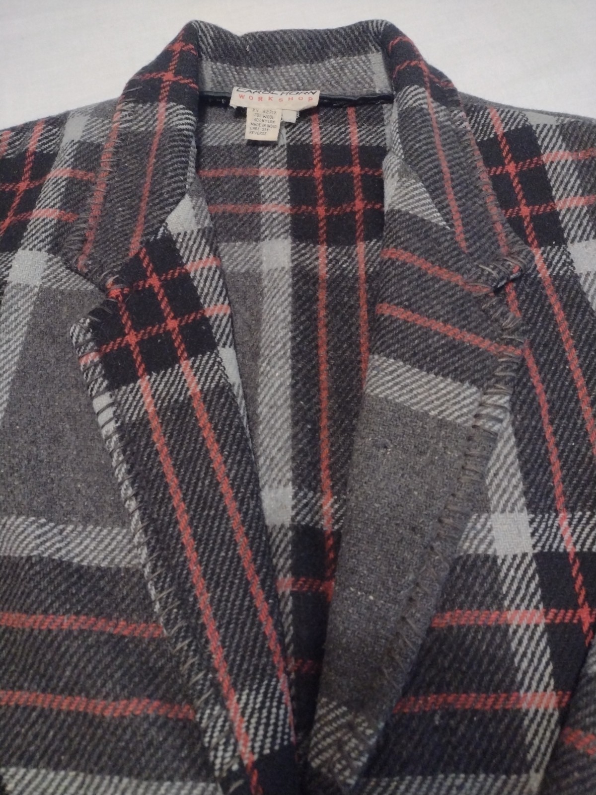 Vtg Carol Horn Workshop Knitted Wool Jacket Cardigan Multicolor India