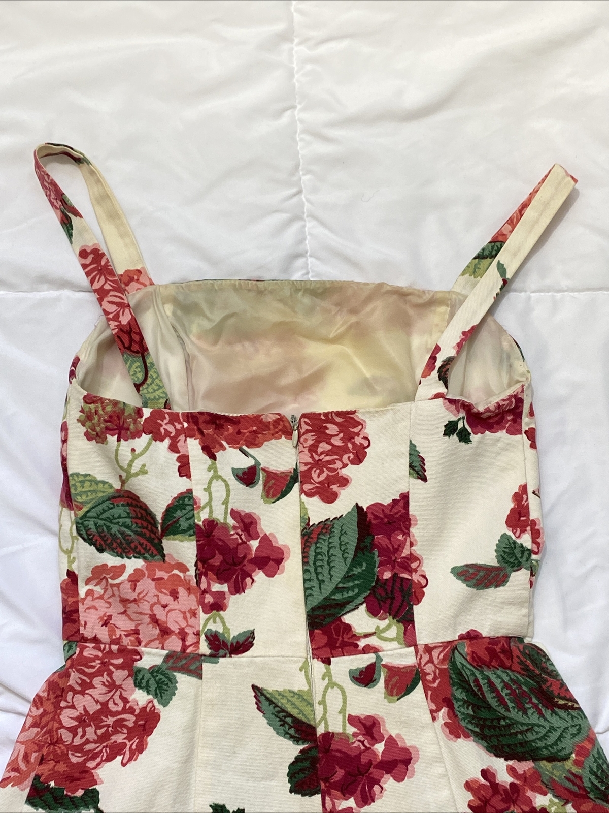 Mica Vintage Cotton Floral Dress 80s. Size 6.