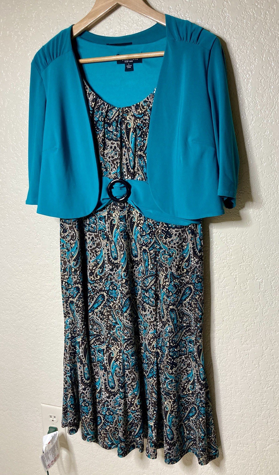 VTG Y2K Perceptions Dress Size Large 2-piece Paisley Y2K Trumpet Skirt