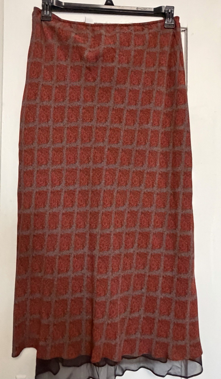 DKNY Vintage 1990s Rayon Skirt Size 14 Made In USA
