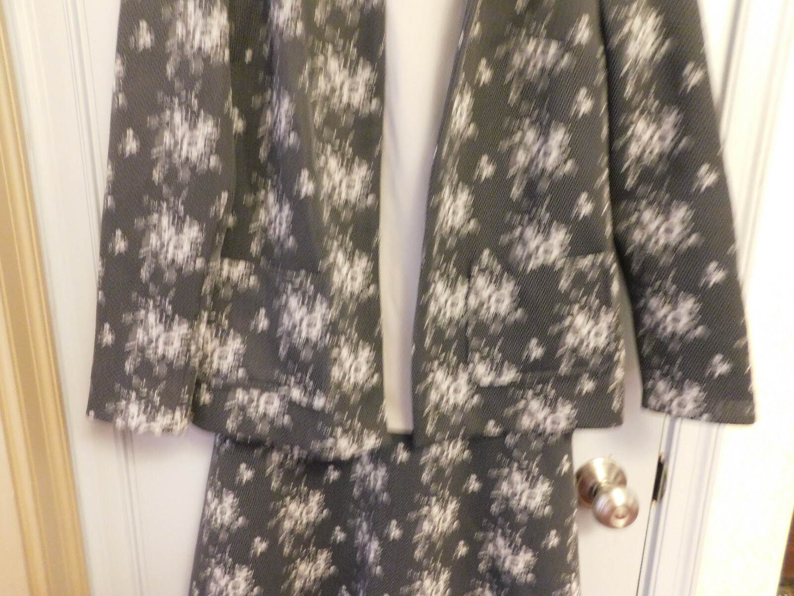MOD Knit Jacket & Dress IT’S BETTER Textured Floral 1960s Chic 2 pc outfit EUC